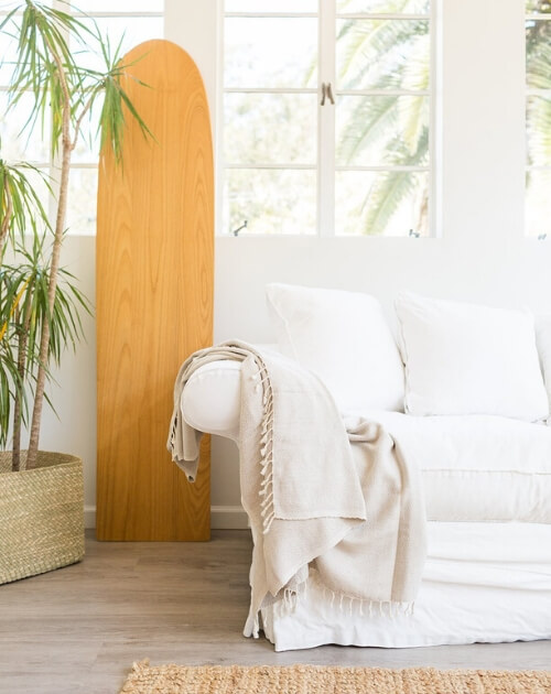 Maradji throw blanket on couch